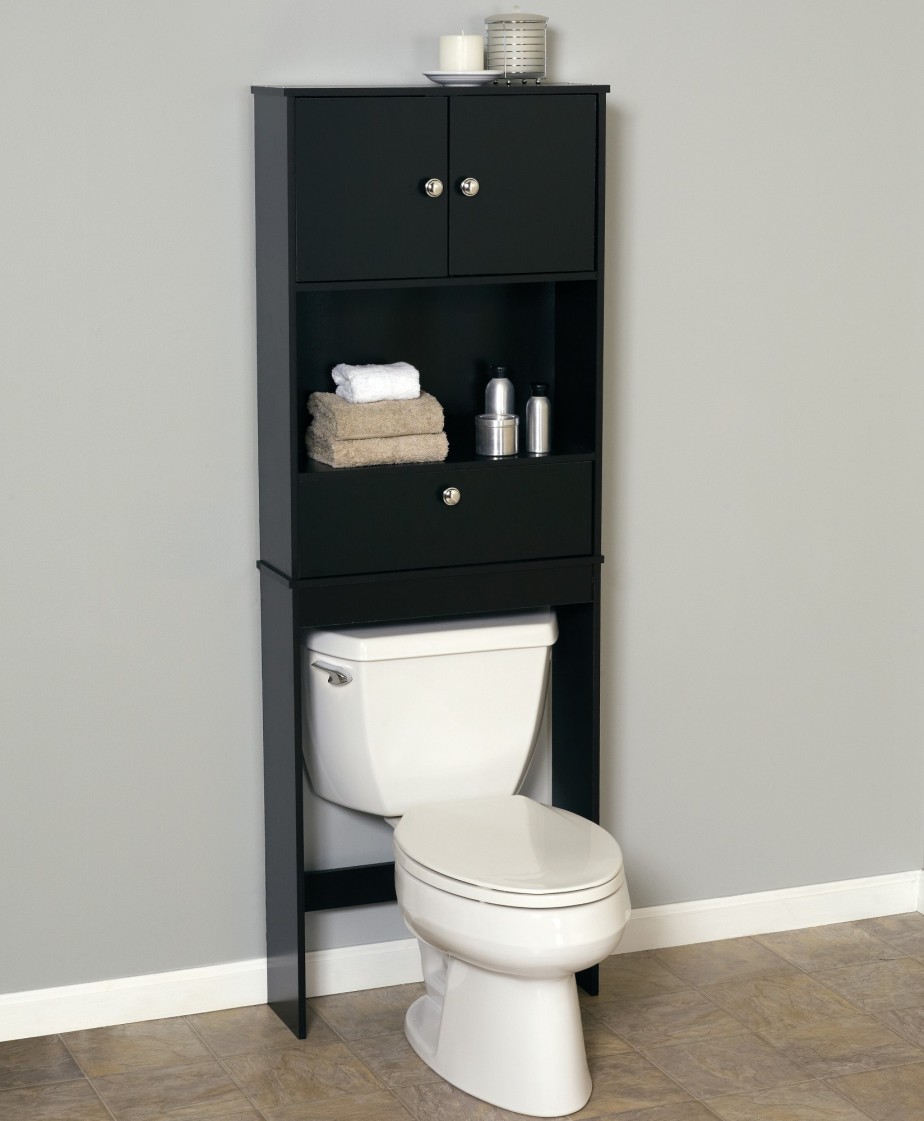 Bathroom Modern Black Bathroom Space Saver Over Toilet With  Drawers Ideas Bathroom Space Saver Over Toilet For Modern And Small Bathrom Design